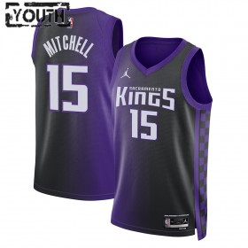 Camiseta Niños NBA Sacramento Kings Davion Mitchell 2023-24 Jordan Statement Edition Violeta Swingman